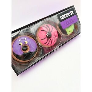 GHOULISH Halloween Donut Decor Set of 3 Monster Spider Zombie Decoration